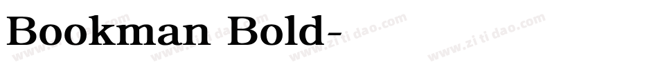 Bookman Bold字体转换
